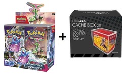 MINT Pokemon SV5 Temporal Forces Box PLUS Acrylic Ultra Pro Cache Box 2.0 Protector